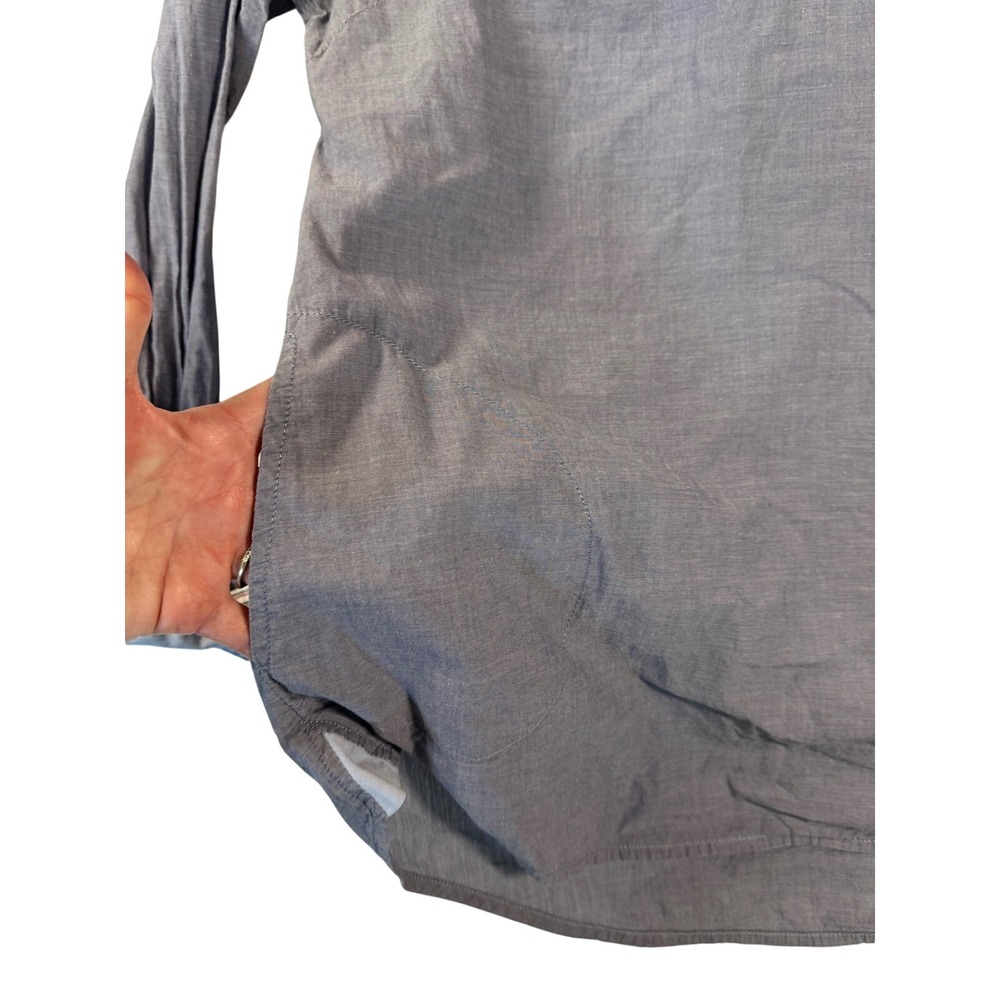 Tommy Hilfiger Popover Tunic‎ Womens M Blue Chambray Long Sleeve Pockets - Picture 8 of 12